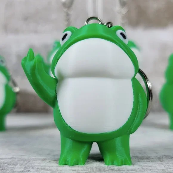 Middle Finger Frog Keychain | Gag Gift | Unique Gift | 3D Printed - Picture 4 of 12